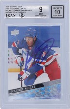 K'Andre Miller Rangers Signed 2020-21 Upper Deck 1 #469 BAS 9/10 Rookie Card. rookie card picture