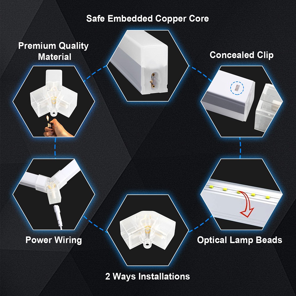 Hexagon Garage Light 6500K LED Hexagon Lights for Warehouse  Office Studio Gym