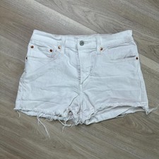 Vintage Levis white denim shorts waist