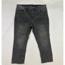 The Perfect Jean NYC Jeans Mens 40 x 28 Black Stretch Athletic Fit Comfort EUC