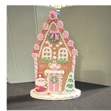 Christmas Design Ltd. Resin Gingerbread House Decor with Santa, Multicolor