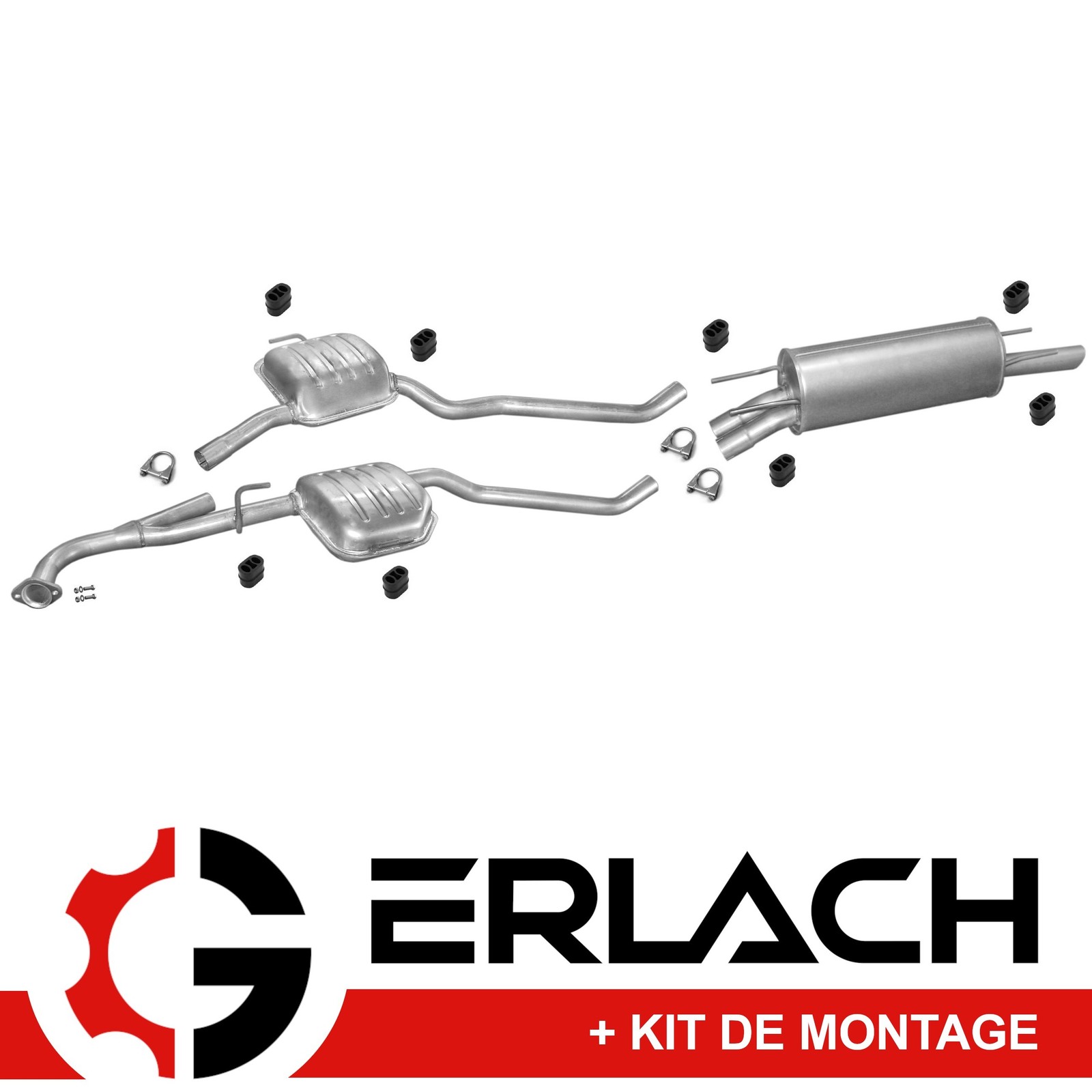 Silencieux d'échappement pour Opel Omega B 2.2 Berline en acier de rechange