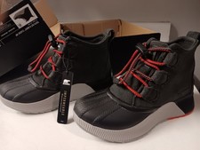 Sorel Youth Out 'N About Boots Classic Jet Black Waterproof Size 2 New In Box