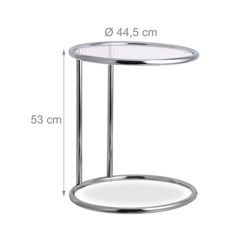 Mesa auxiliar redonda mesita moderna 5 kg mesa de café mesa decorativa 3,1 kg - Imagen 4 de 8