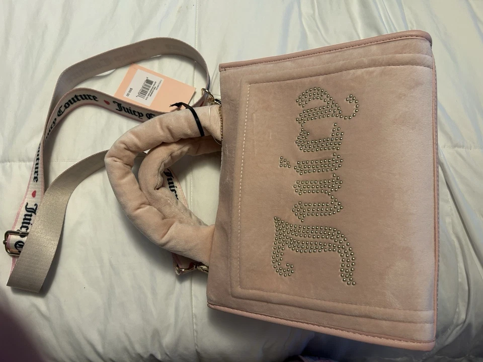 Juicy Couture Bag Extra Spender Mini Tote Velvet Satchel - Pink Diamond NWT - Image 2 of 4