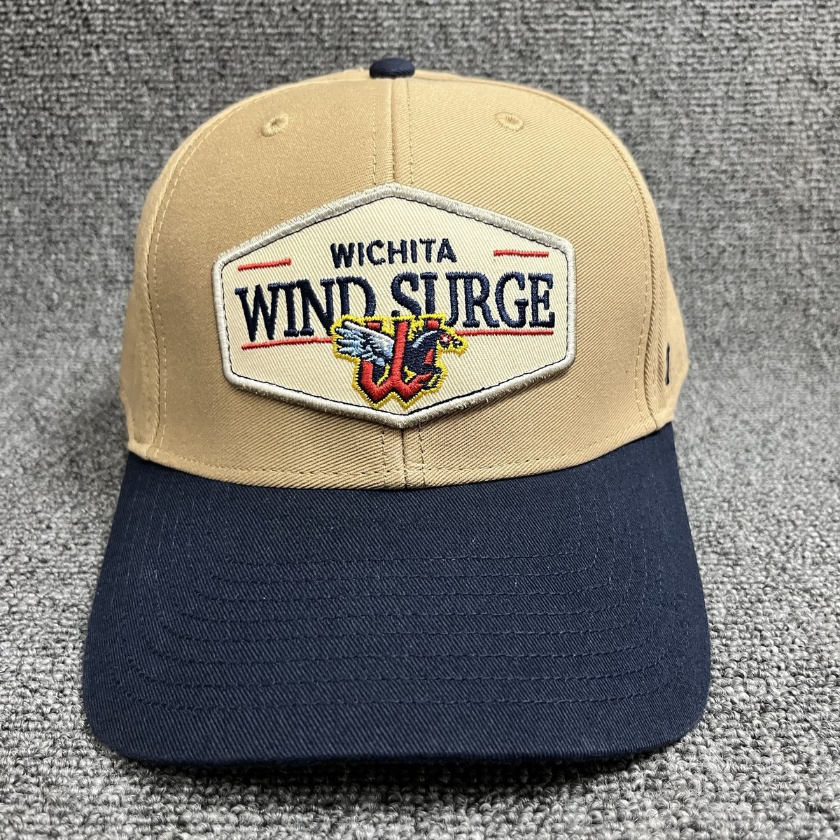 '47 Brand Wichita Wind Surge MiLB Baseball Cap Tan Navy Snapback Hat New