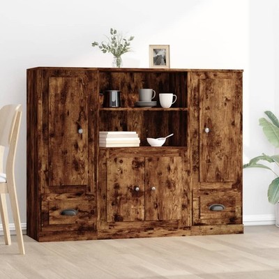 Highboards Sideboard Beistellschrank Schrank Kommode 3 Stk. Holzwerkstoff vidaXL