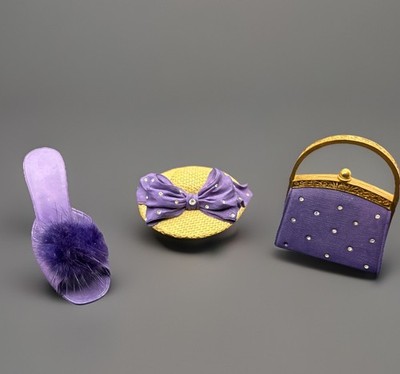 Classic Couture The Lady Cassandra Collection Resin Hat Heel & Purse Set Of 3