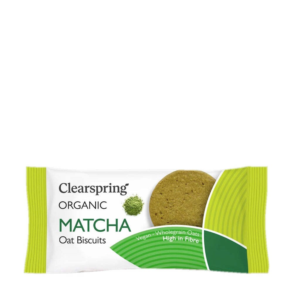 Clearspring Organic Oat Biscuits Matcha 12x40g Vegan Snack