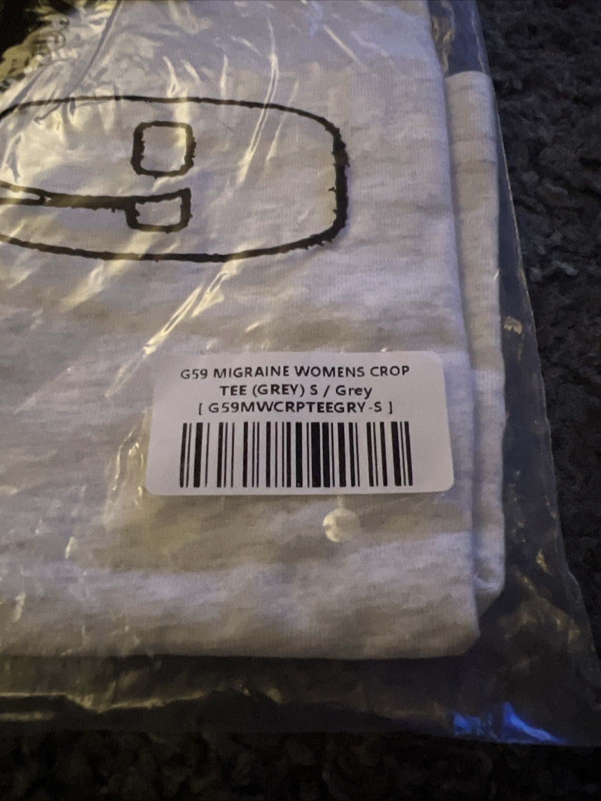 $uicideboy$ G59 Migraine Women’s Crop (Grey) SMALL