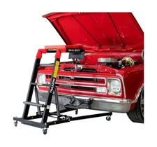 Traxion 3-100 Foldable Topside Automotive Engine Creeper, Red  Black