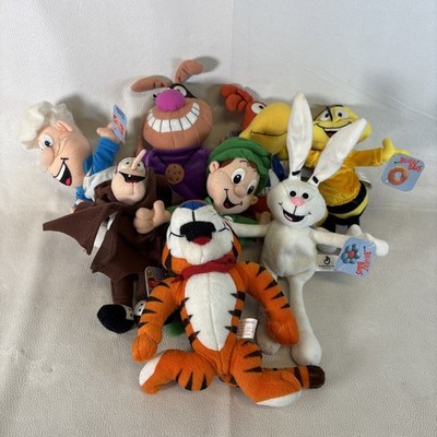 NEW Full Set (7) Kellogg's Bean Bag Breakfast Bunch Plush 1997   Vintage