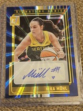2025 Donruss WNBA #SS-NM Nika Muhl Signature Series Blue Laser Auto Storm /25