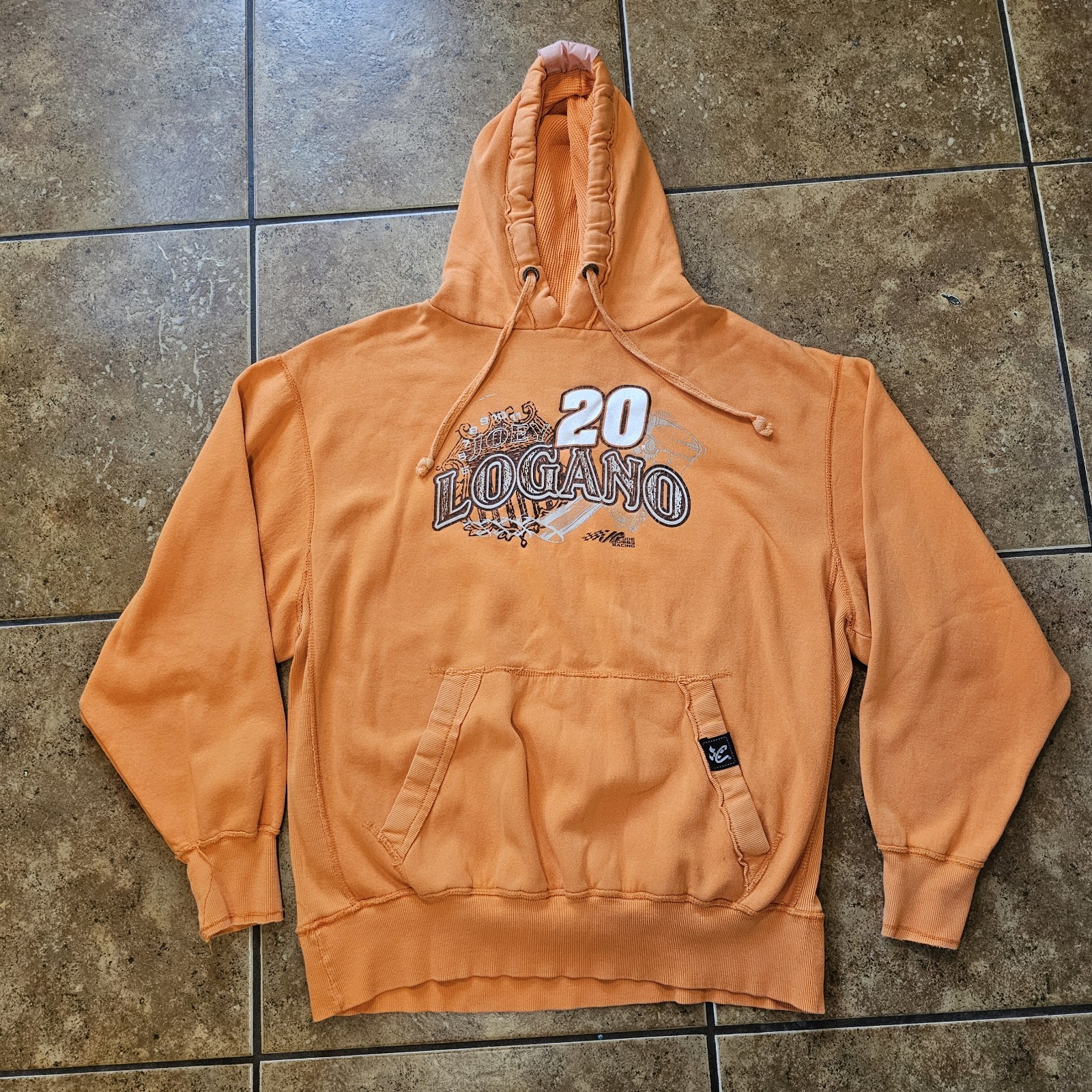 Joey Logano Chase Authentics NASCAR Home Depot Orange Hoodie Size 2X Y2K Style