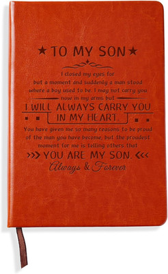 Son Gifts from Mom to My Son I Love You Leather Journal Notebook Inspirational B
