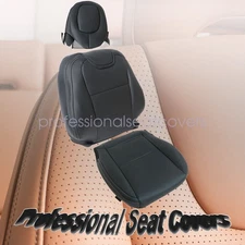 For 2010-2015 Chevy Camaro Passenger Bottom & Top Leather Cover & Headrest Cover