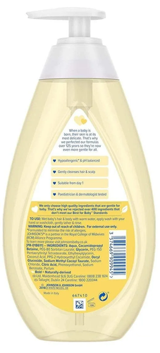 Johnson's Top-to-Toe Wash milde & sanfte Neugeborenenpflege 16,9oz (500ml) - Bild 2 von 3