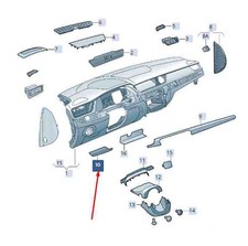 Skoda Superb MK3 Armaturenbrett-Zierleiste links LHD 3V1858415ANF8 Originalteil
