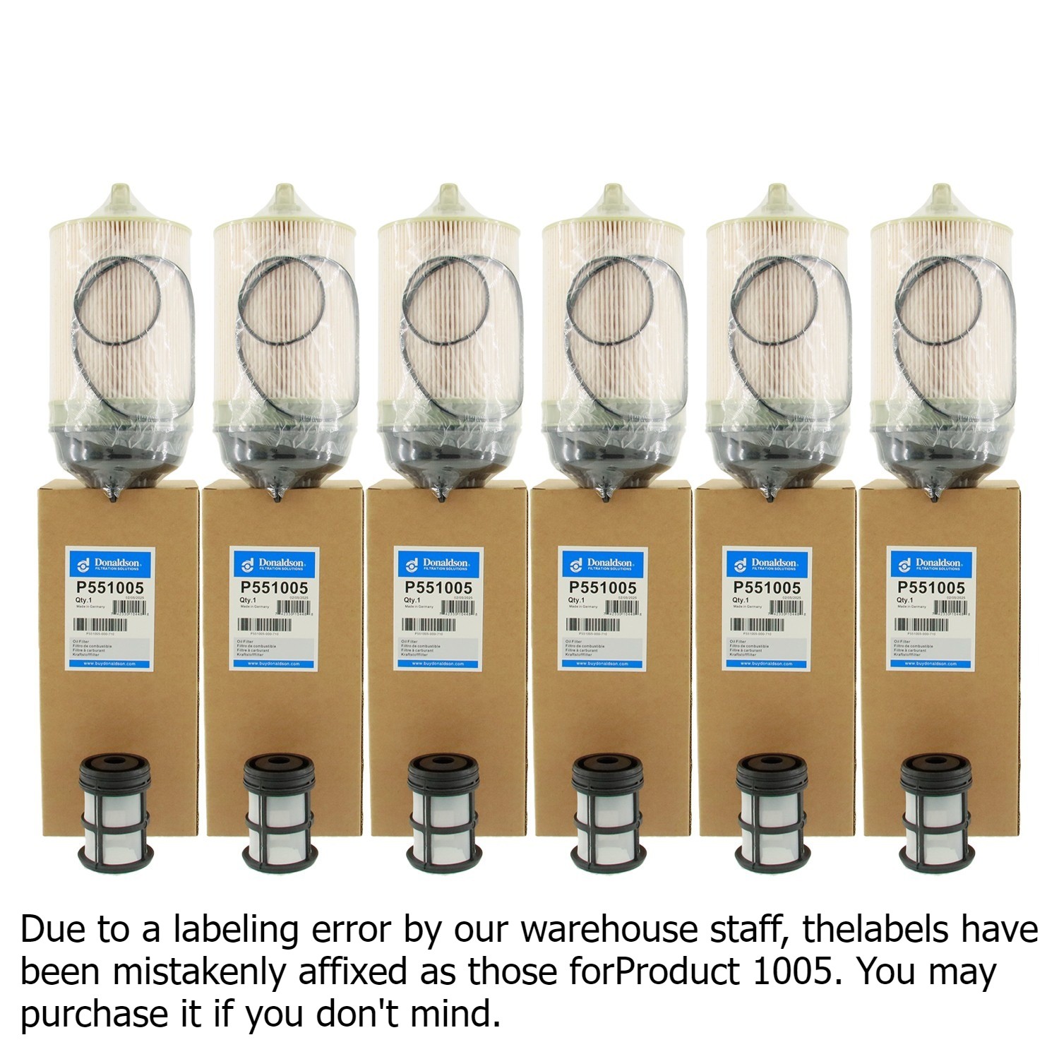  P551063 4700903151 6 Pcs Fuel Filter Kit NEW For Donaldson DETROIT DIESEL BENZ