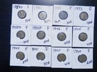 12 Circulated F Lincoln Wheat Cents 1930 to 1958D — photo 1