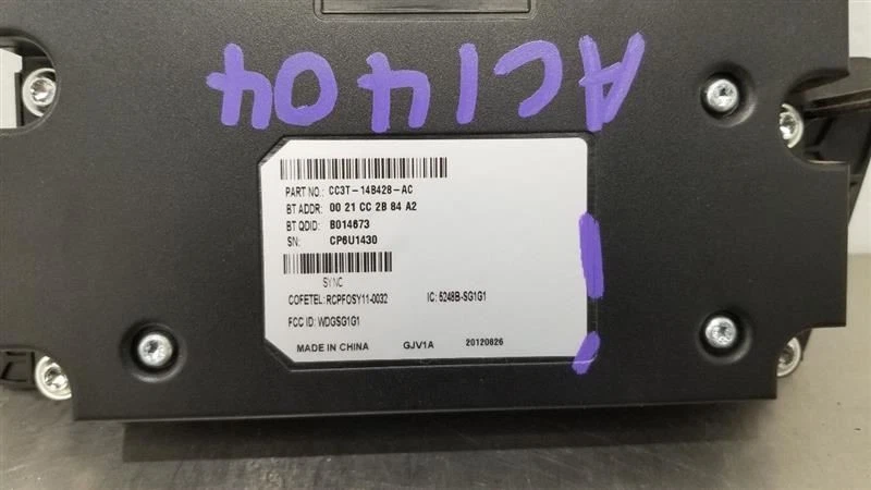 12 FORD F350 SD MÓDULO DE SINCRONIZACIÓN DE COMUNICACIÓN DR3T14D212AC Foto 3 de 4