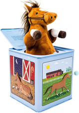 : Rosie the Racehorse - Classic Music Jack in the Box Toy, Plush Brown Horse, Si