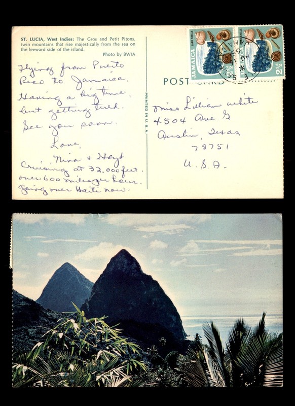 Mayfairstamps Jamaica 1965 St Lucia West Indies to Austin TX USA Post Card aaz_7