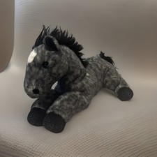 Aurora Flopsie Appaloosa Horse Plush 12 Gray Black Spotted Stuffed Animal