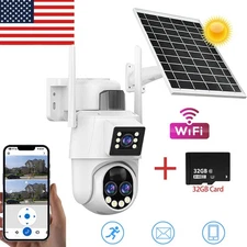 New V380Pro Dual Lens WiFi Solar Battery Camera Wireless CCTV Security Camera 4K