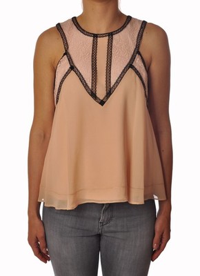 Hoss Damen Top Tanktop mit rosa Kontrastspitze 
