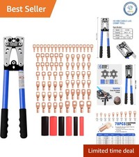 Heavy-Duty Crimping Tool Kit for Automotive  Home Projects - 78 Lugs Included