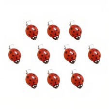 10 Pcs Fun Ladybug Hair Clips Funky Insect 10 Count Pack of 1 , red black