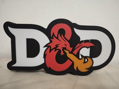 Dungeons & Dragons Drachen-Emblem LED Lampe   Fantasie Gamer Deko