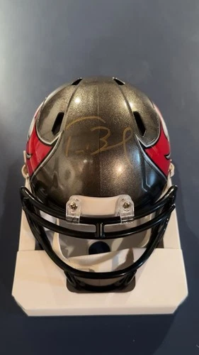 Tom Brady Signed Bucs Mini Helmet In-Person Auto GOAT🔥💎💵