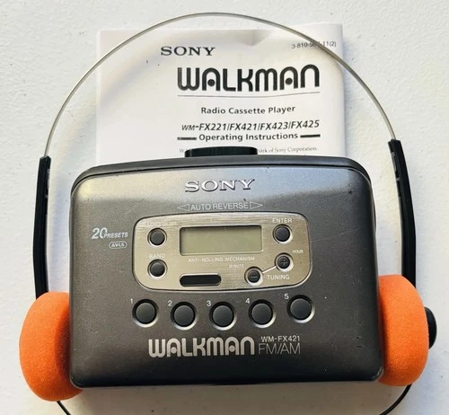 Sony Walkman WM-FX421 Cassette Player & AM/FM - New Drive Belt - Reconditioned
