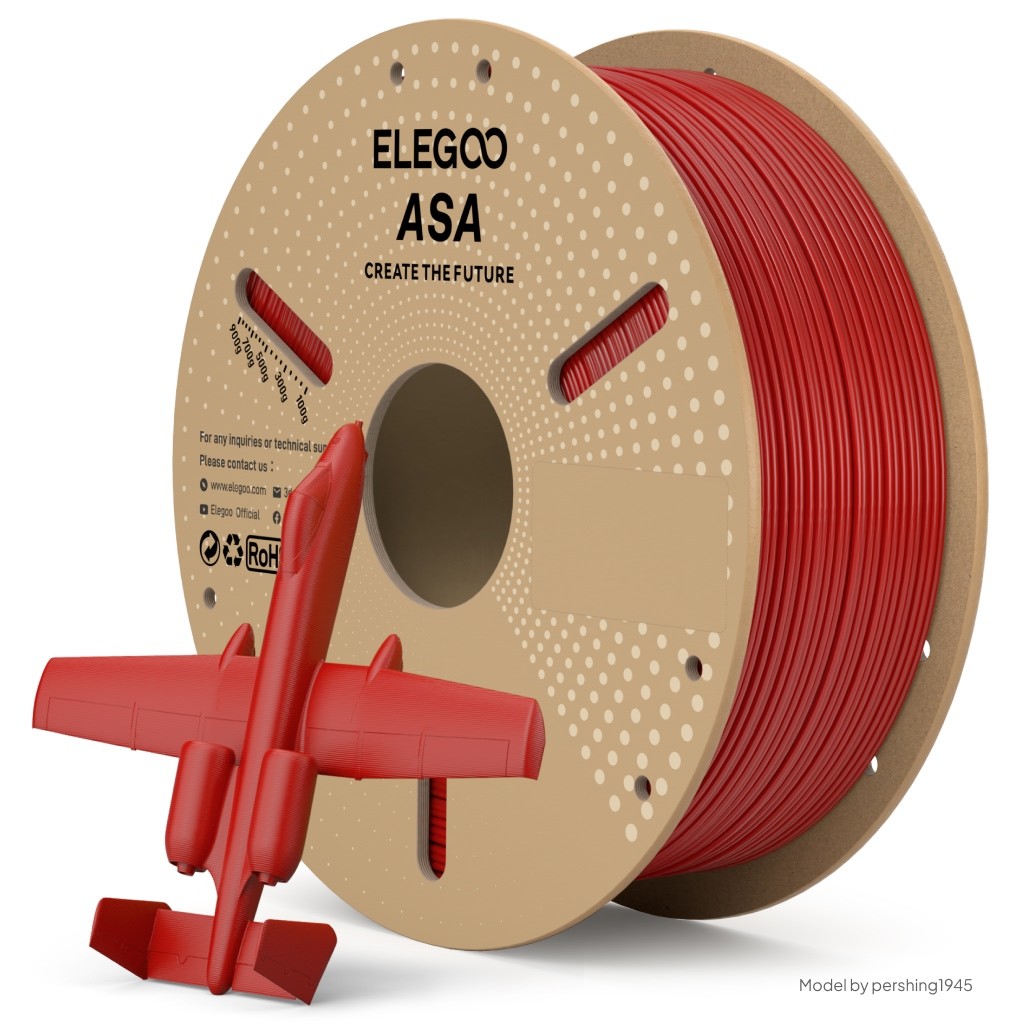 ELEGOO ASA Filament 1.75mm, für Funktionsbauteile im Außenbereich,1/5/10KG