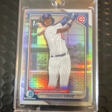 2024 Bowman Chrome Fernando Cruz Chicago Cubs #BCP-197 Refractor Rookie /499
