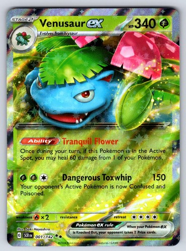 Venusaur ex - 1/142 Stellar Crown - Holo - Double Rare - NM/M - Pokemon