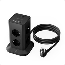 8 Fach Steckdosenleiste USB C 4 USB Überspan...