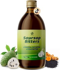 Soursop Bitters Liquid with Black Seed,Moringa  16 Fl Oz Pack of 1 