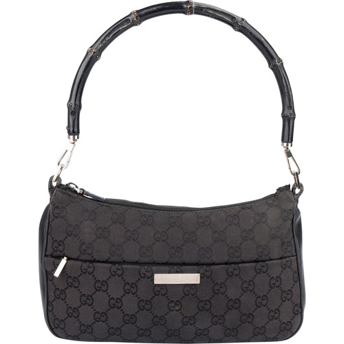Gucci GG Monogram Bamboo Handbag Bag