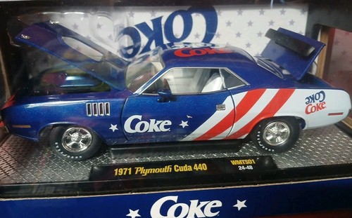 M2 Coca Cola Coke 1971 Plymouth Cuda 440🔥1970 Dodge Challenger R/T Hemi🔥 - Picture 4 of 6
