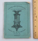 1889 Rules Regulations GAR Grand Army of the Republic Encampment in Milwaukee