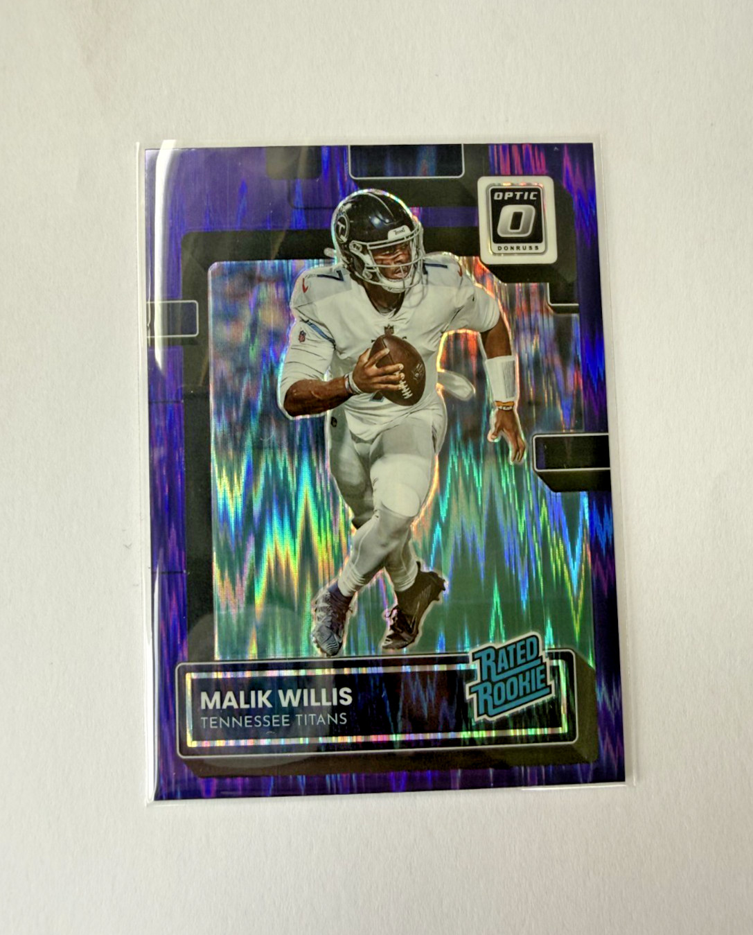2022 Panini Donruss Optic Malik Willis Purple Shock Rated Rookie No. 203