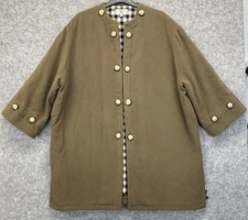 Valentino jacket coat vintage size UK10/12 IT44 khaki brown wool Open Front Used