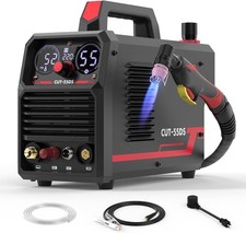 Plasma cutting machine, 55 amp non-contact arc-ignition pneumatic cutting.