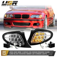 Depo Amber X9 Led Clear Corner Lamp Light For 2002-05 Bmw E46 4d Sedan 5d Wagon Depo Amber X9 Led Clear Corner Lamp Light For 2002-05 Bmw E46 4d Sedan 5d Wagon