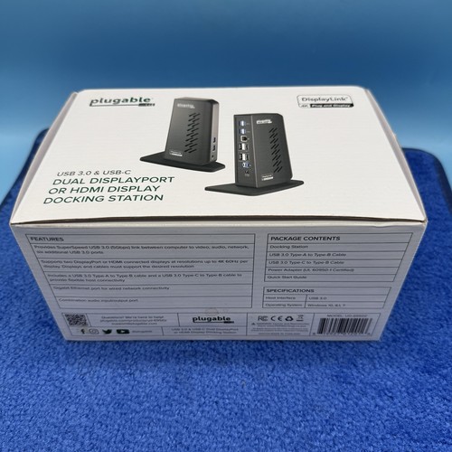 Plugable USB 3.1 Gen 1 Dual 4K Docking Station - Black (UD-6950Z) - 第 1/3 張圖片
