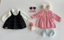 Lot of Our Generation 18" Clothing, Uniform, Dress, Ear Muff, Glasses, Cone