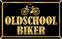 Blechschild 12X18 Cm Oldscholl Biker Sport Hobby Deko Geschenk Metall Schild
